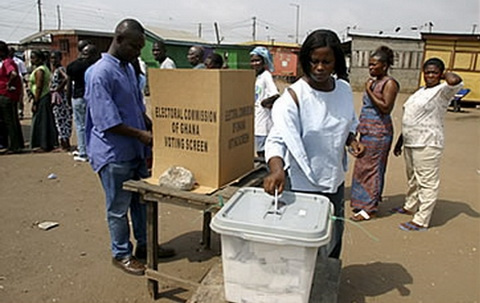 File photo of a people voting