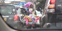 A hawker on a Nairobi street