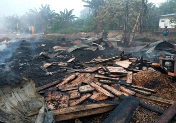 Diamond City Sawmill site after fire