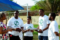 Staff of Taimako Foundation with the Managing Director of the shelter