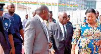 Dr Mahamudu Bawumia seeing off President Akufo-Addo at the airport yesterday on his way to Mali