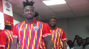 Hearts of Oak's home jersey