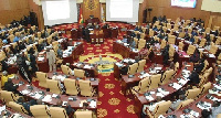 The floor of Ghana's Parliament