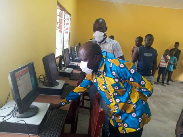 The e-library facility is located at the Tsorxor basic school in the Volta Region