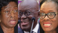 Sophia Akuffo, Nana Akufo-Addo and Gloria Akuffo