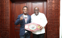 Isaac 'Royal Storm' Dogboe and President Nana Addo Dankwah Akufo-Addo