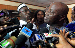 Majority Leader, Osei kyei-Mensah Bonsu addressing the media