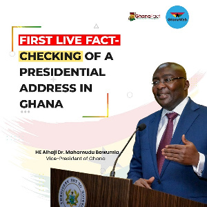 GhanaWeb and GhanaFact collaborate on first live fact-checking of a presidential address in Ghana