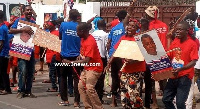 Supporters of  Independent Parliamentary aspirant, Lawyer Akwasi Amofa Agyemang