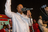 President Mahama speaking at Tamale rally