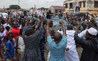 Former President John Dramani Mahama at Asantehemaa's funeral