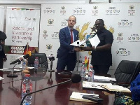 Deputy Minister of Finance, Charles Boahen and German Ambassador to Ghana Christoph Retzlaff