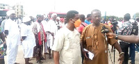 The Elders of the Nungua Stool being interviewed by the media