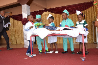 Platinum Montessori school children entertaining the guests  at the school's graduation