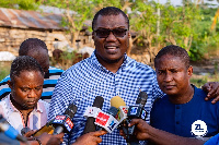 Chair of the Health Committee, Dr. Nana Ayew Afriyie with some persons