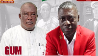 Flagbearer of GUM, Christian Kwabena Andrews and his running mate Alhaji Abu Grant Lukman