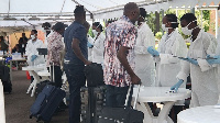 Health workers test government officials and executives from the private sector for coronavirus.