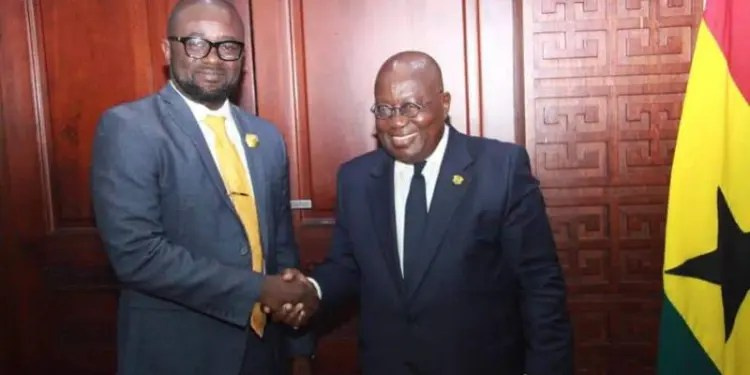 President Nana Addo Dankwa Akufo-Addo with Kurt Okraku