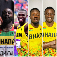 A photo of Ghana men's relay team