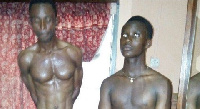 The two suspected gays who were caught at a guest house in Keneshie