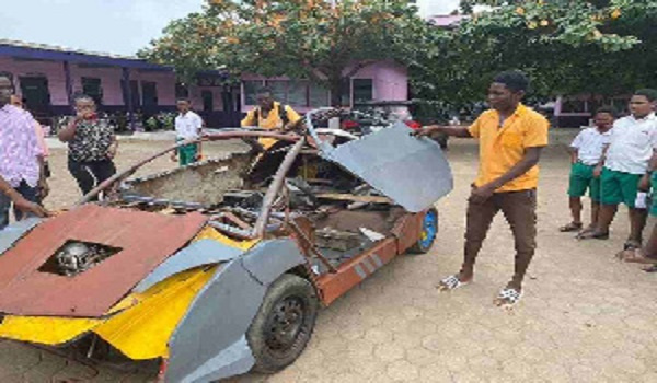 JHS graduate, Kelvin Odartei has  manufactured his own car