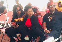 Afia Schwarzenegger and friends when she visited Ebony's family in Dansoman