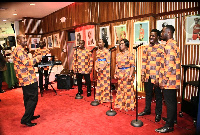 The choir performing