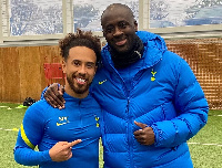 Yaya Toure at Tottenham training center