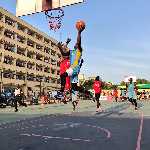 A basketball game