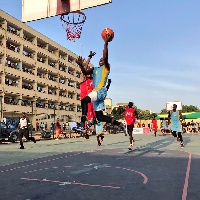 A basketball game