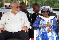 Former President Rawlings and his wife, Nana Konadu Agyeman Rawlings