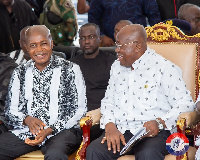 NPP National Chairman, Stephen Ntim and president Akufo-Addo