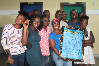 Socrate Safo with Peace FM staff