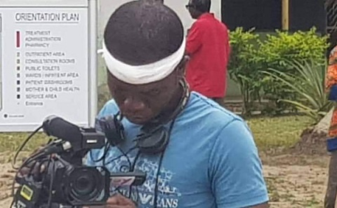 A multimedia journalist who was covering the event was injured in the process