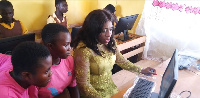 Mrs.Catherine Afeku who is also an MP for the area charged beneficiaries to handle equipment well