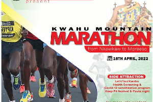 The 21km Kwahu Mountain Marathon i set to take place on April 16, from Nkawkaw to Mpraeso