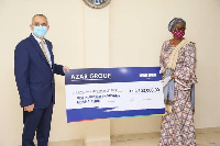 The donation was received by former Chief Justice, Sophia Akuffo