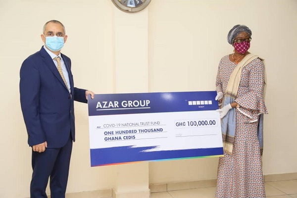 The donation was received by former Chief Justice, Sophia Akuffo