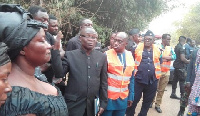 Beatrice Oppong visited the scene with some members of the Ashanti Regional Security Council