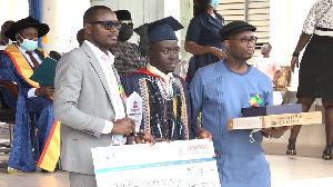 Kato Maxwell Kumah (middle) one of the winners