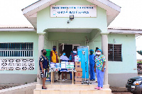 Items donated included nose masks, examination gloves and lamp among others