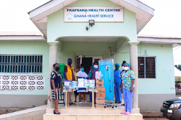 Items donated included nose masks, examination gloves and lamp among others