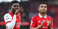 Arsenal midfielder, Thomas Partey and Manchster United's Casemiro