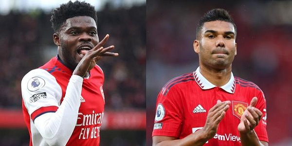 Arsenal midfielder, Thomas Partey and Manchster United's Casemiro