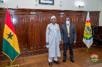 Acting Nigerian High Commissioner to Ghana, Gambo Hamza and Speaker Alban Bagbin