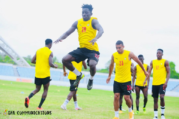 Philemon Baffour training with the Black Stars