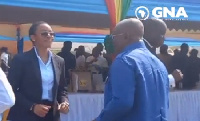 Zanetor Agyemang Rawlings with President Akufo-Addo on the dancefloor