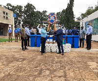 PRESEC old students donate coronavirus related assorted items to the school