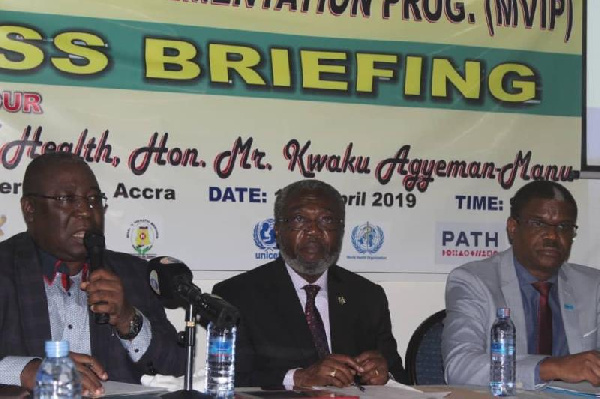 Dr Anthony Nsiah-Asare speaking at a press conference in Accra