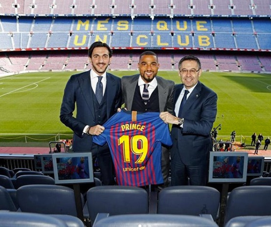 Edoardo Crnjar, Prince Boateng and Josep Maria Bartomeu